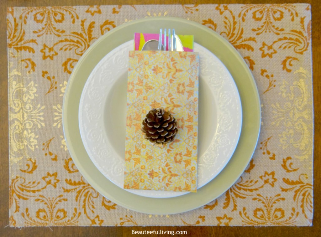 Fall Table Placemat Setting - Beauteeful Living