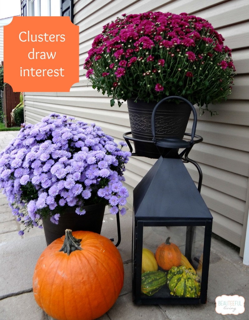 fall outdoor decor clusters