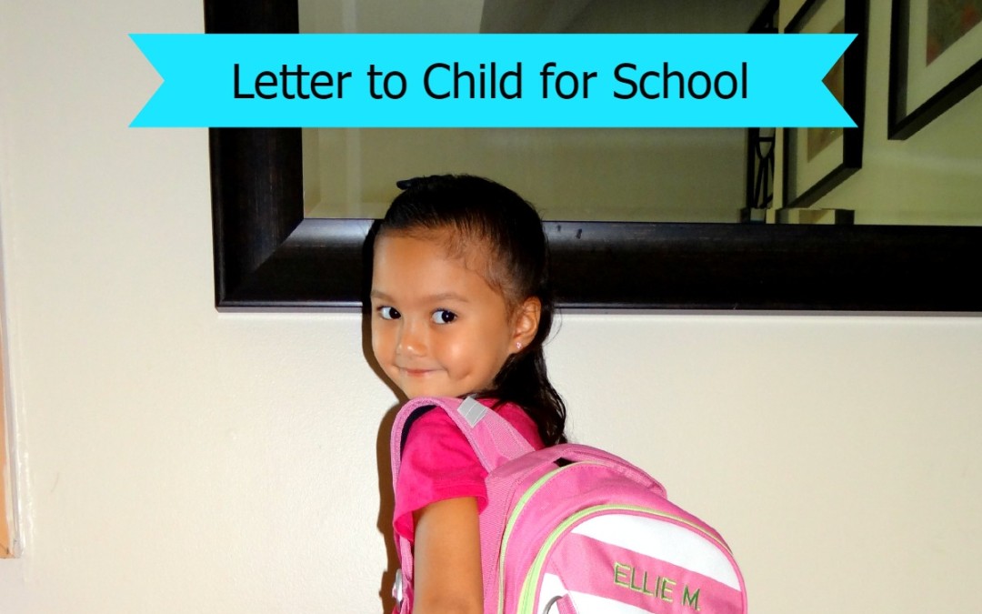 Back to School Letter to Child