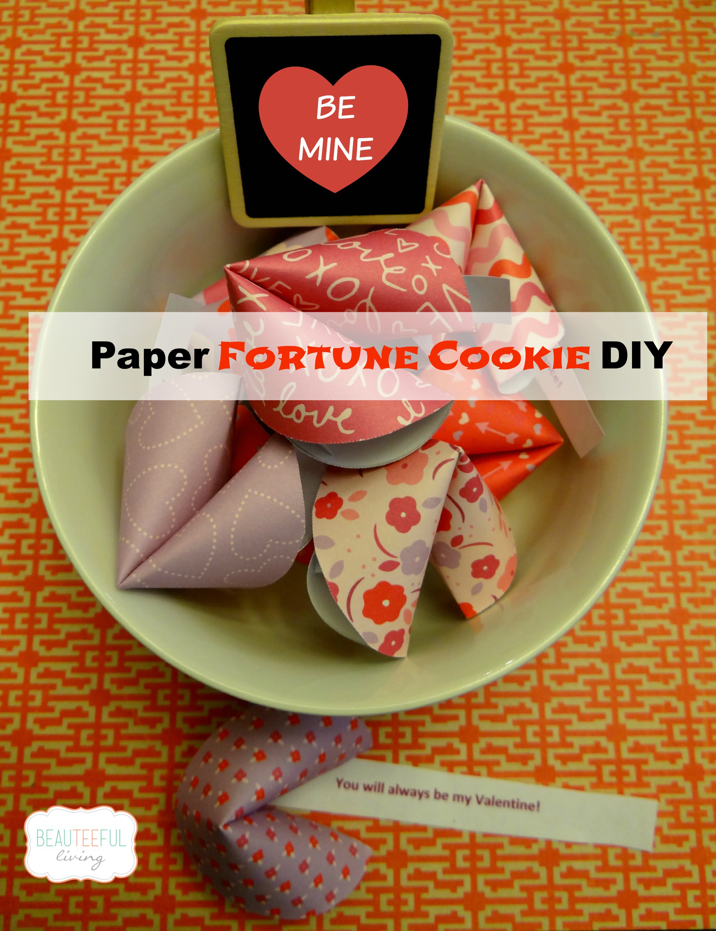 Paper Fortune Cookie DIY - BEAUTEEFUL Living