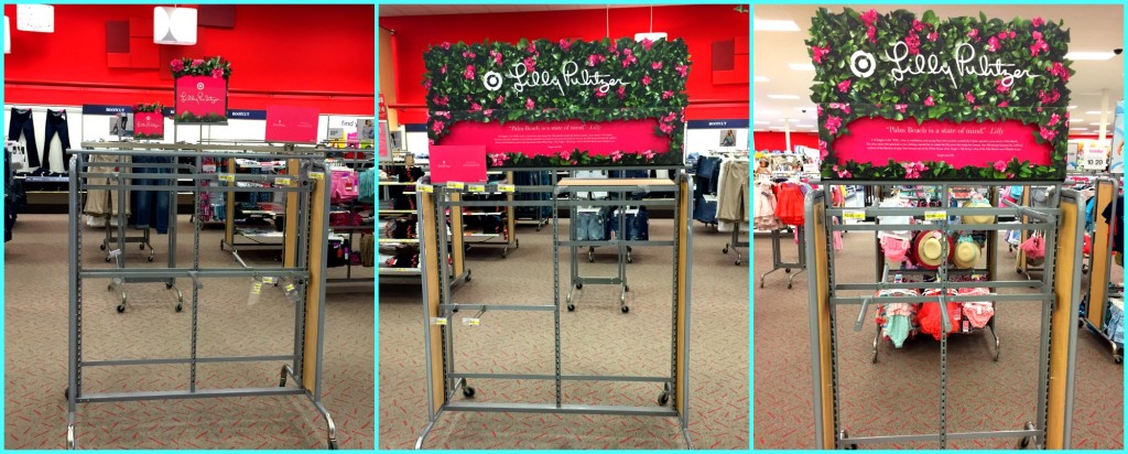 Empty Lilly for Target racks collage
