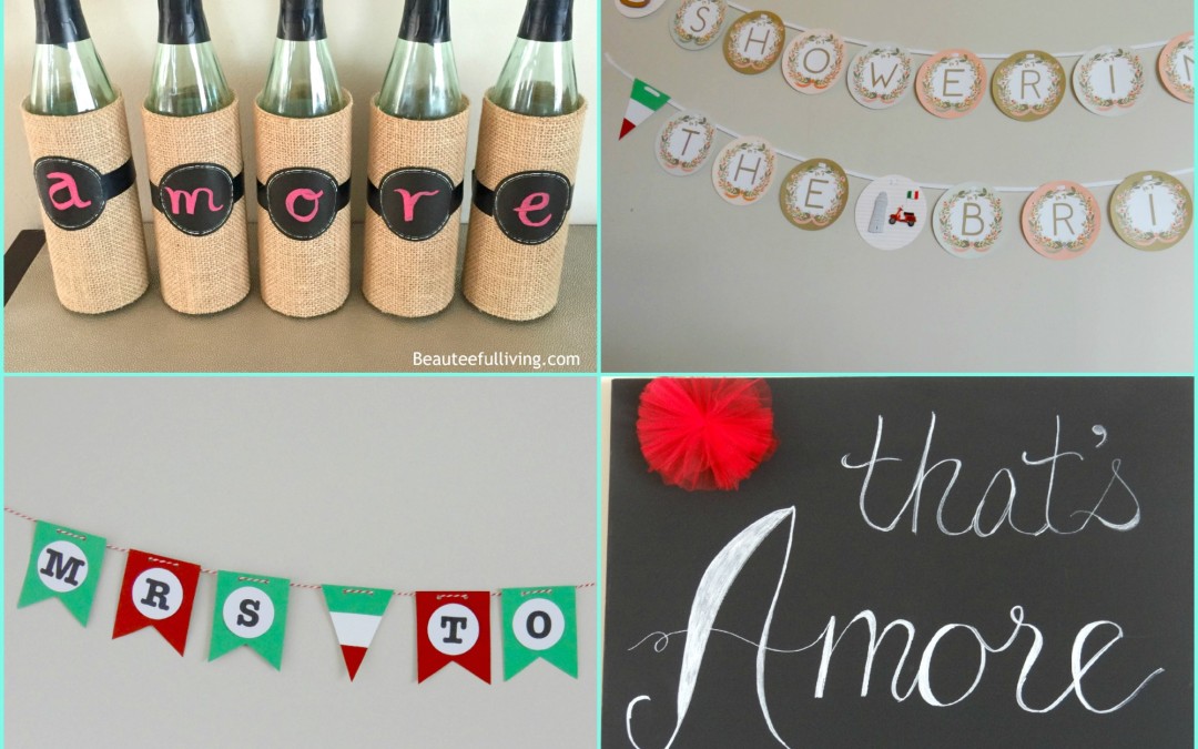 Italy-themed Bridal Shower Projects