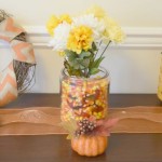 Console Table Decorated for Fall By Mom Home Guide