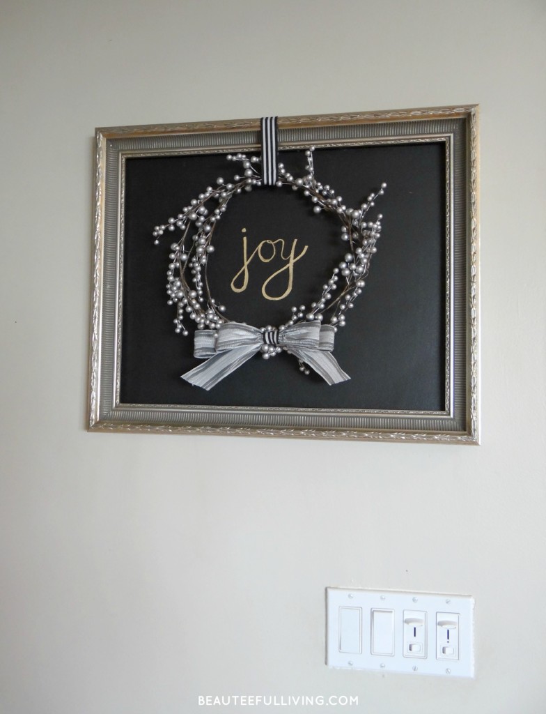 Joy Picture Frame Wreath - Beauteeful Living