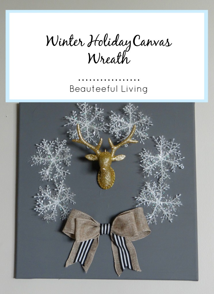 Winter Holiday Canvas Wreath - Beauteeful Living