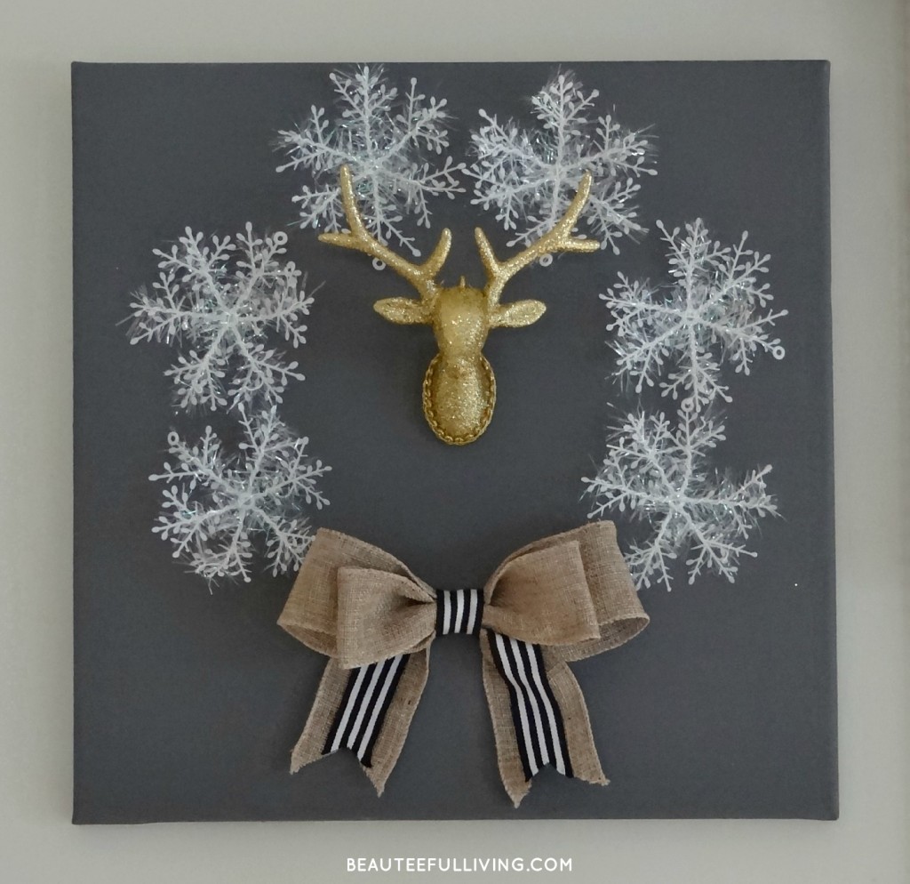 Winter Holiday Canvas Wreath1 - Beauteeful Living