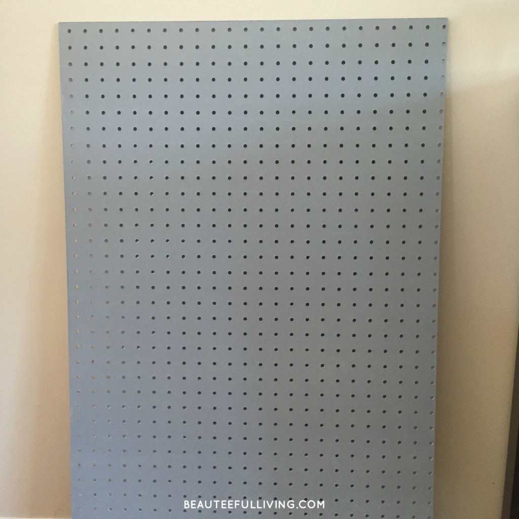 Blue Painted Pegboard