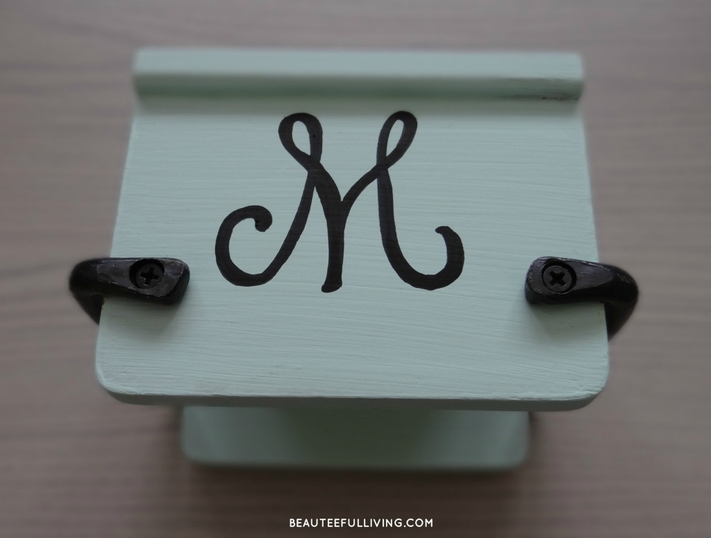 Coaster cover with monogram