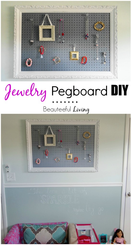 Jewelry Pegboard DIY - Beauteeful Living