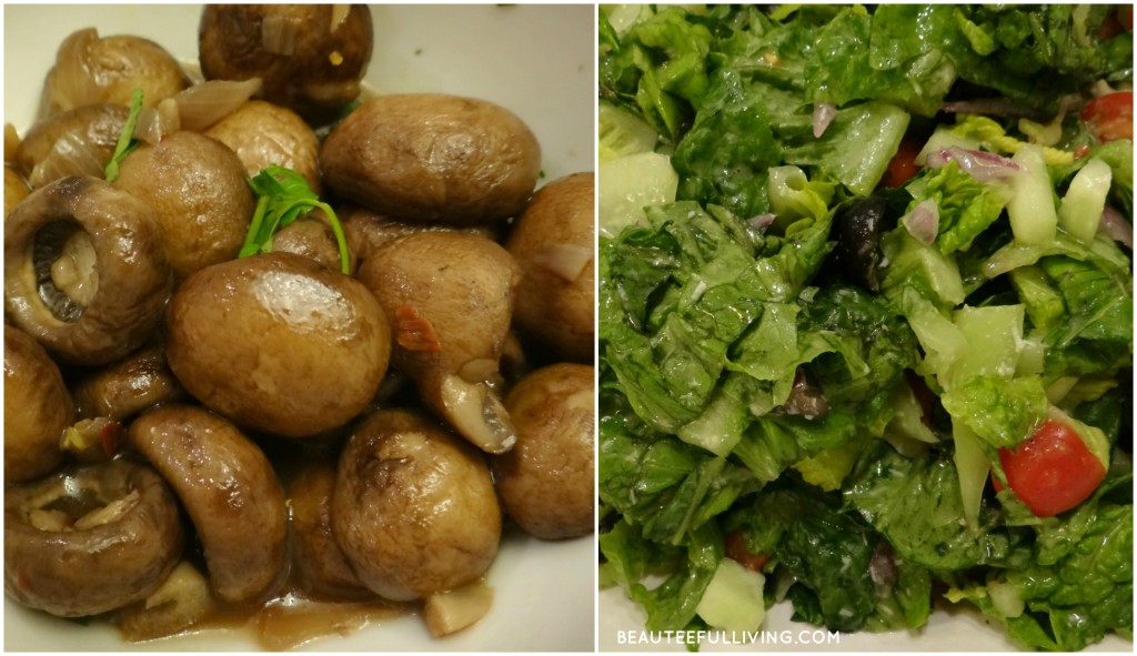 Marsala Mushroom and salad