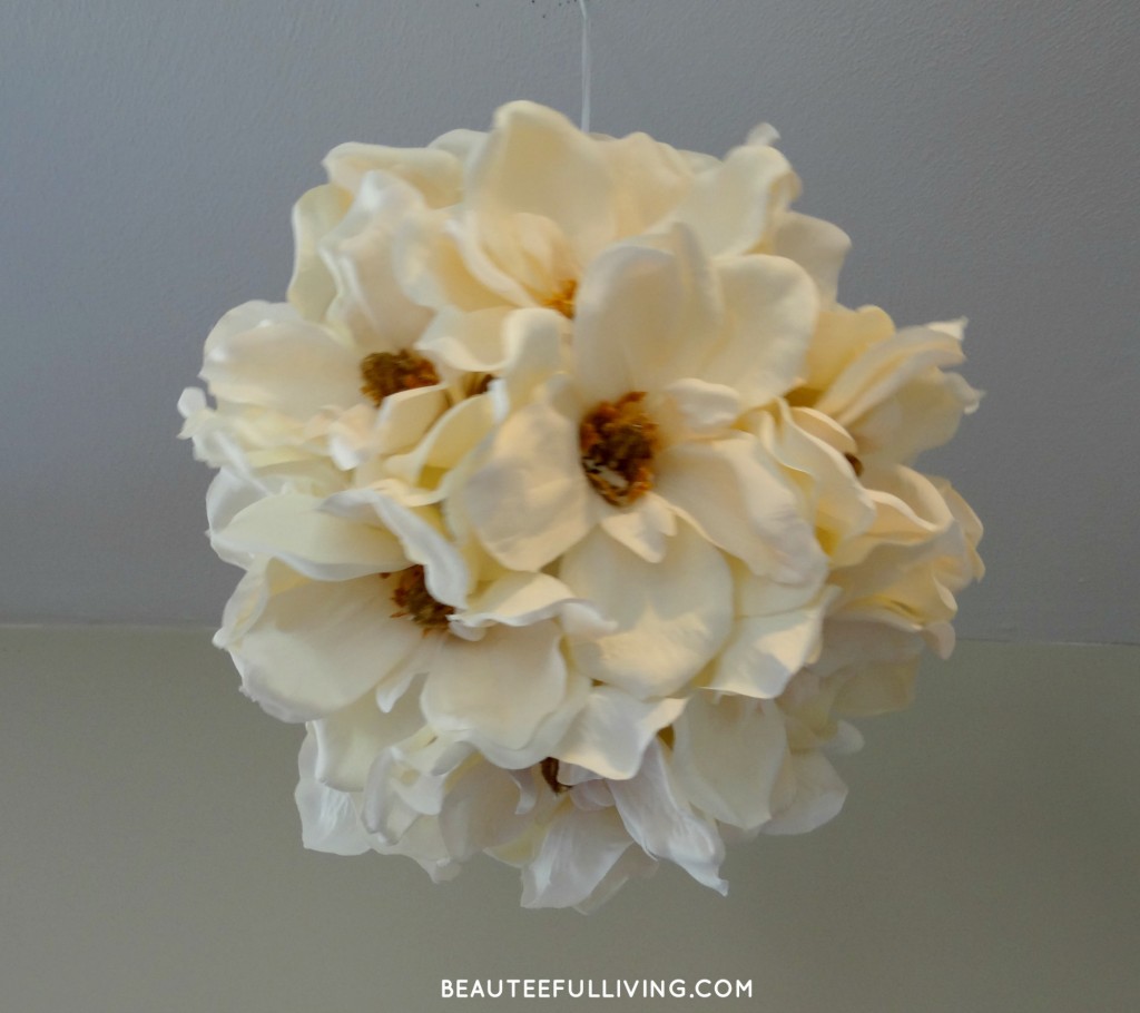 Magnolia Flower Ball - Hanging