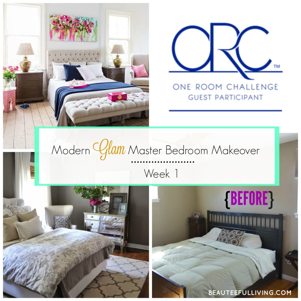 Modern Glam Master Bedroom Makeover