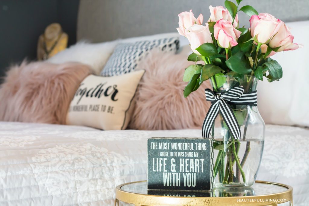 Modern Glam Bedroom Bedside Decor - Beauteeful Living