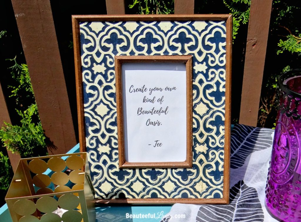 Moroccan styled picture frame