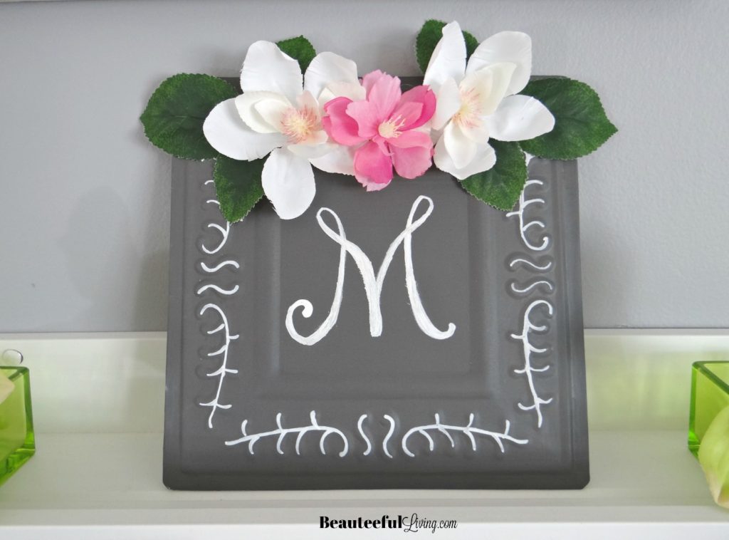 M Monogram sign - Beauteeful Living