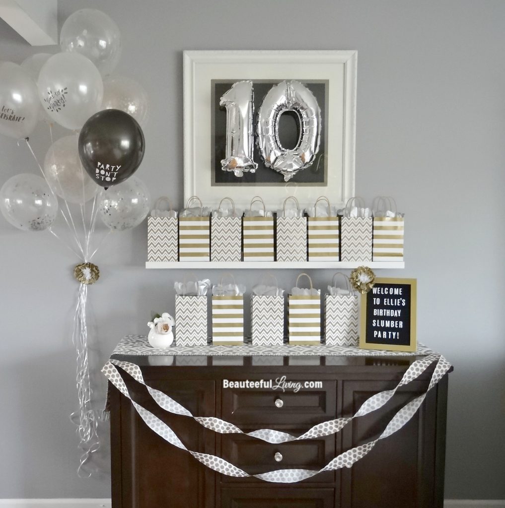 Silver and Gold Girls Birthday Party - Beauteeful Living