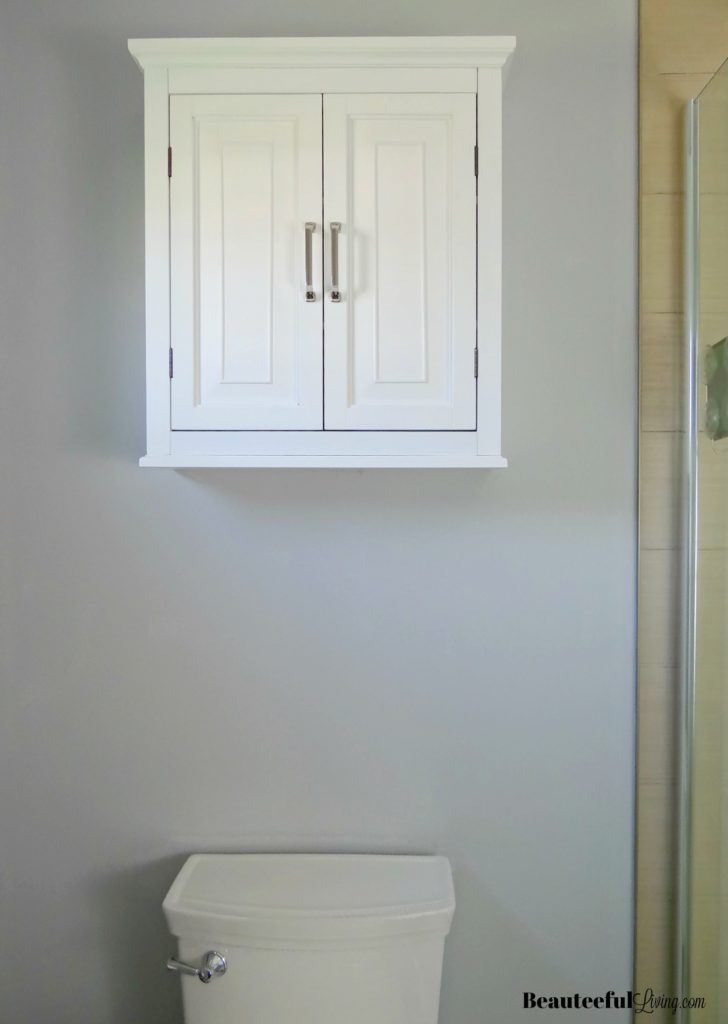 Bathroom wall cabinet above toilet