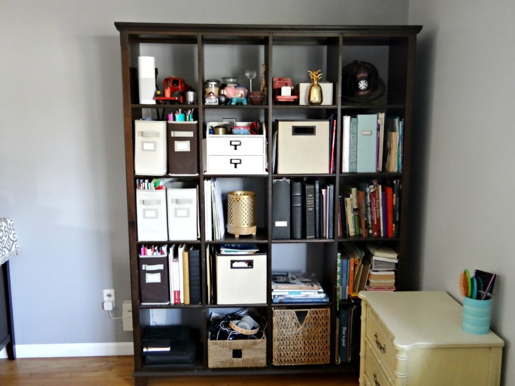 Book case corner before