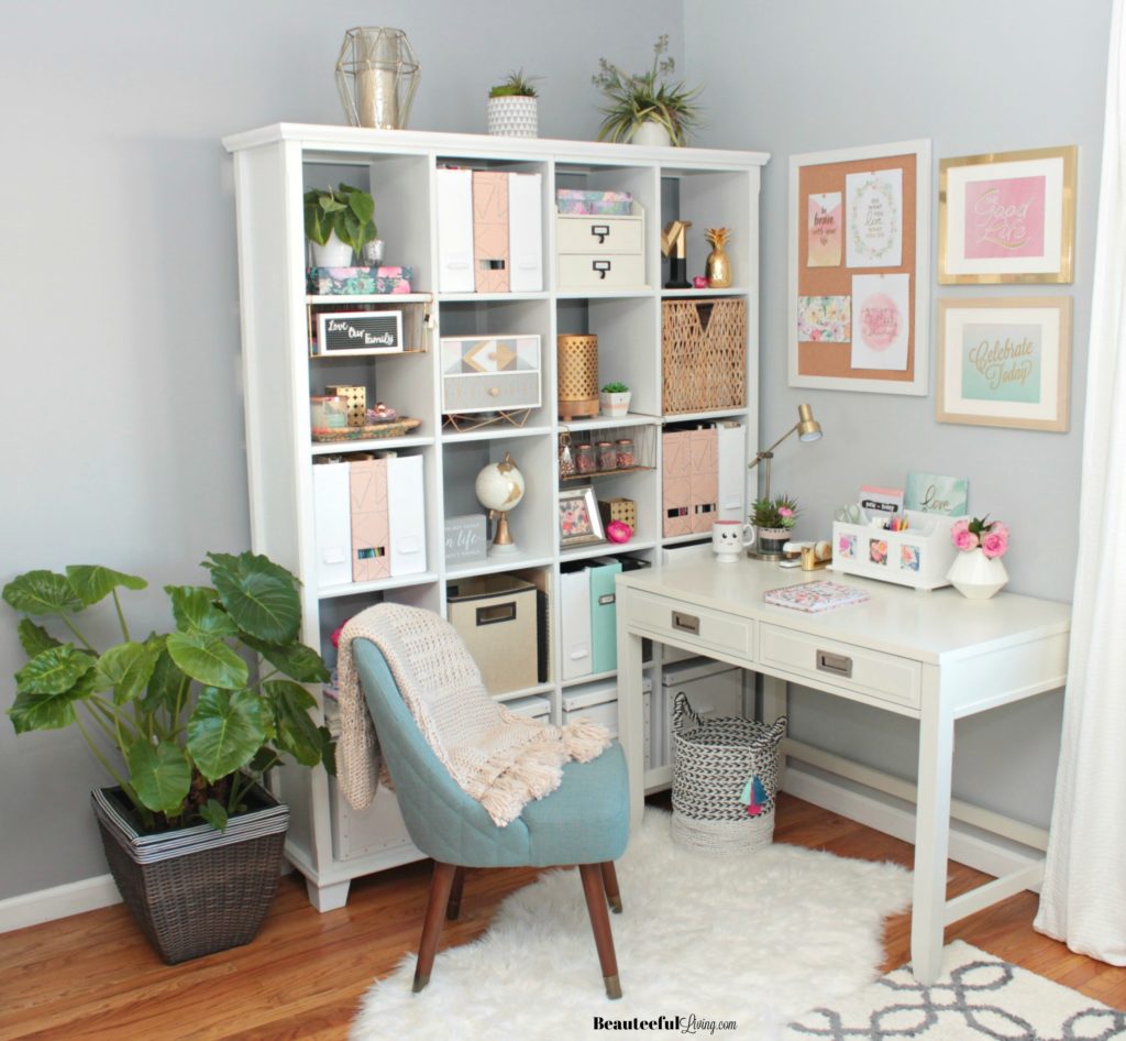 Glam Home Office Nook - Beauteeful Living