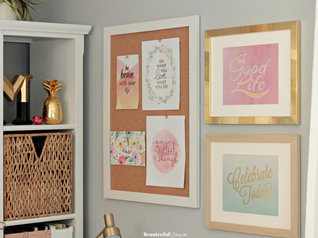 Office Pinboard and Framed Signs - Beauteeful Living