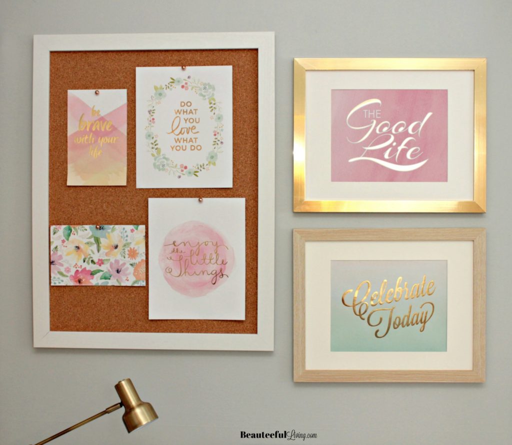 Pinboard and Framed Signs - Beauteeful Living